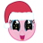 Size: 48x48 | Tagged: safe, pinkie pie, earth pony, pony, g4, the ticket master, christmas, emoticon, excited, happy, hat, holiday, mlpforums, open mouth, picture for breezies, santa hat, solo, starry eyes