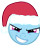 Size: 48x48 | Tagged: safe, rainbow dash, pony, g4, christmas, determined, emoticon, hat, holiday, mlpforums, picture for breezies, santa hat, solo