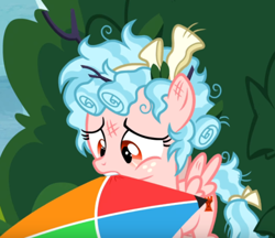Size: 500x432 | Tagged: safe, screencap, cozy glow, pony, g4, marks for effort, cozybetes, cute, kite, messy mane, solo