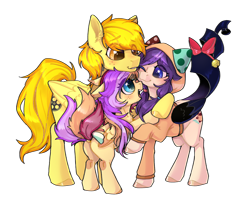 Size: 3000x2500 | Tagged: safe, artist:peace anya, oc, oc only, oc:firefly, oc:lithewind plum, oc:uplifting tamira, pegasus, pony, 2021 community collab, derpibooru community collaboration, butt, clothes, cute, family, female, filly, freckles, high res, hoodie, male, mare, ocbetes, plot, ribbon, simple background, stallion, transparent background, trio