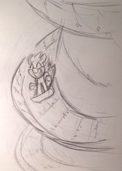 Size: 1258x1762 | Tagged: safe, artist:php177, oc, oc:murky, fallout equestria, fallout equestria: murky number seven, fanfic art, helter skelter, pencil drawing, traditional art