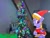 Size: 3264x2448 | Tagged: safe, artist:topsangtheman, cloud kicker, pegasus, pony, g4, christmas, christmas tree, high res, holiday, irl, looking at you, photo, ponies in real life, solo, traditional art, tree