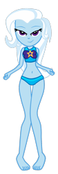 Size: 462x1369 | Tagged: safe, artist:gmaplay, edit, edited screencap, screencap, trixie, human, equestria girls, g4, i'm on a yacht, my little pony equestria girls: better together, adorasexy, barefoot, beach shorts swimsuit, belly button, clothes, cute, feet, female, not a vector, simple background, solo, swimsuit, transparent background, trixie's beach shorts swimsuit, vector