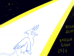 Size: 1280x960 | Tagged: safe, artist:horsesplease, gallus, griffon, g4, christmas, constellation, doodle, holiday, icelandic, solo, stars