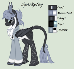 Size: 1712x1616 | Tagged: safe, artist:lominicinfinity, oc, oc only, oc:sparkplug, pony, male, reference sheet, simple background, solo