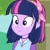 Size: 564x564 | Tagged: safe, edit, edited screencap, screencap, twilight sparkle, equestria girls, g4, my little pony equestria girls, alternate clothes, alternate hairstyle, bow, choker, clothes, cute, female, geode of telekinesis, hair bow, hairband, magical geodes, shirt, short hair, smiling, solo, twiabetes