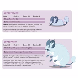 Size: 2048x2048 | Tagged: safe, winterchilla, winterzilla, g4, my little pony: tails of equestria, creature feature, high res, text