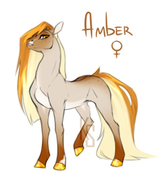 Size: 640x680 | Tagged: safe, artist:dementra369, oc, oc only, oc:amber, earth pony, horse, pony, earth pony oc, female, long hair, looking at you, mare, pale belly, raised hoof, realistic, realistic anatomy, realistic horse legs, simple background, solo, white background