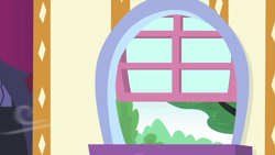 Size: 1280x720 | Tagged: safe, screencap, g4, rarity's biggest fan, spoiler:interseason shorts, background, liminal space, no pony, ponyville spa, scenic ponyville, window