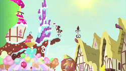 Size: 1280x720 | Tagged: safe, screencap, g4, interseason shorts, sundae sundae sundae, background, no pony, ponyville, scenic ponyville, sugarcube corner