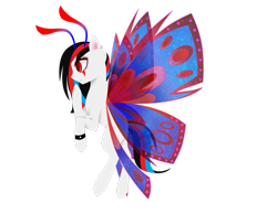 Size: 2790x2150 | Tagged: safe, artist:riariirii2, oc, oc only, breezie, breezie oc, butterfly wings, colored wings, gradient wings, high res, simple background, solo, sparkly wings, transparent background, wings