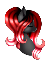 Size: 1200x1600 | Tagged: safe, artist:minelvi, oc, oc only, earth pony, pony, bust, earth pony oc, eye clipping through hair, eyelashes, eyes closed, simple background, solo, transparent background