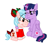 Size: 335x313 | Tagged: safe, artist:drypony198, cozy glow, twilight sparkle, alicorn, pony, g4, belly button, bow, christmas, clothes, cozybetes, cozylove, cute, holiday, leaves, mama twilight, twiabetes, twilight sparkle (alicorn)