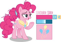 Size: 1280x883 | Tagged: safe, artist:star-gaze-pony, pinkie pie, earth pony, pony, g4, female, older, older pinkie pie, redesign, simple background, solo, transparent background