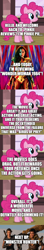 Size: 500x2823 | Tagged: safe, edit, edited screencap, editor:lord you know who, screencap, pinkie pie, comic:pinkie reviews, g4, comic, dc extended universe, monster hunter, movie review, screencap comic, wonder woman