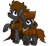 Size: 3000x2771 | Tagged: artist needed, safe, oc, oc only, oc:cherokee winchester, oc:coco winchester, hybrid, pony, wolf, wolf pony, 2021 community collab, derpibooru community collaboration, high res, simple background, transparent background