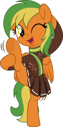 Size: 2500x5000 | Tagged: safe, artist:jhayarr23, part of a set, oc, oc only, oc:naviga, pegasus, pony, balancing, bipedal, cheerleader, cheerleader outfit, clothes, commission, holding, holding leg, looking at you, skirt, smiling, smiling at you, solo, standing, standing on one leg, your character here