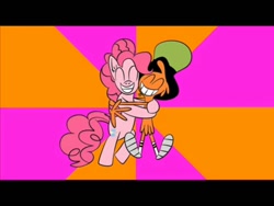 Size: 960x720 | Tagged: artist needed, source needed, safe, pinkie pie, g4, crossover, duo, hug, implied pinker, shipping fuel, sweet dreams fuel, wander (wander over yonder), wander over yonder