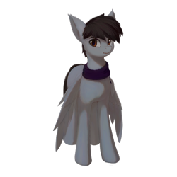 Size: 2048x2048 | Tagged: safe, artist:quvr, oc, oc only, oc:soft rain, pegasus, pony, 2021 community collab, derpibooru community collaboration, bat ears, clothes, high res, male, pegasus oc, scarf, simple background, solo, transparent background, wings