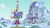 Size: 1280x720 | Tagged: safe, screencap, g4, my little pony best gift ever, my little pony: friendship is magic, background, no pony, ponyville, scenic ponyville, school of friendship, snow, twilight's castle