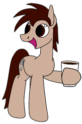 Size: 610x925 | Tagged: safe, artist:dsb71013, derpibooru exclusive, oc, oc only, oc:night cap, pony, 2021 community collab, derpibooru community collaboration, coffee, drink, simple background, solo, transparent background