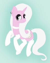 Size: 2000x2500 | Tagged: safe, artist:bloodysticktape, pony, unicorn, high res, pastel pony, present, simple background, solo
