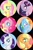 Size: 1024x1536 | Tagged: safe, artist:inumocchi, applejack, fluttershy, pinkie pie, rainbow dash, rarity, twilight sparkle, earth pony, pegasus, pony, unicorn, g4, bust, female, mane six, mare, open mouth, pins, portrait, profile, smiling, unicorn twilight