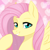 Size: 1024x1024 | Tagged: safe, artist:cottonaime, fluttershy, pegasus, pony, bust, heart, icon, looking at you, portrait, shyabetes, smiling, solo, sultry gaze