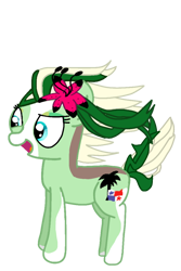 Size: 800x1200 | Tagged: safe, artist:crossovercartoons, oc, oc only, oc:panama palm, earth pony, pony, flower, flower in hair, palm tree, panama, simple background, smiling, solo, transparent background, tree
