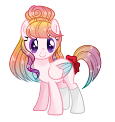 Size: 1704x1816 | Tagged: safe, artist:anno酱w, oc, oc only, oc:laya, pegasus, pony, base used, clothes, smiling, socks, solo