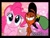 Size: 960x720 | Tagged: source needed, safe, pinkie pie, g4, boyfriend and girlfriend, couple, crossover, crossover shipping, cute, daaaaaaaaaaaw, diapinkes, duo, eyes closed, female, having a moment, heart, hnnng, how romantic, interspecies, love, male, pink background, pinker, shipping, simple background, smiling, straight, sweet dreams fuel, wander (wander over yonder), wander over yonder