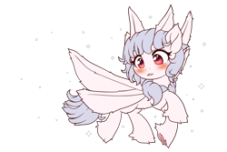 Size: 2400x1600 | Tagged: safe, artist:symbianl, oc, oc only, oc:silent shimmer, moth, mothpony, original species, pony, 2021 community collab, derpibooru community collaboration, flying, simple background, solo, transparent background