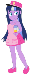 Size: 472x1057 | Tagged: safe, artist:php93, oc, oc only, oc:paddy sparkle, equestria girls, g4, apron, clothes, hat, not twilight sparkle, simple background, skirt, solo, transparent background