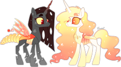 Size: 4799x2673 | Tagged: safe, artist:kurosawakuro, oc, oc only, changepony, hybrid, pony, base used, interspecies offspring, offspring, parent:king sombra, parent:queen chrysalis, parents:chrysombra, simple background, transparent background