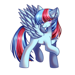Size: 2000x2000 | Tagged: safe, artist:遐音, oc, oc only, oc:jungle valley, oc:丛谷, pegasus, pony, 2021 community collab, derpibooru community collaboration, high res, pegasus oc, simple background, solo, stand, transparent background, wings