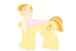 Size: 1280x854 | Tagged: safe, artist:itstechtock, oc, oc only, oc:comet, earth pony, pony, magical gay spawn, male, offspring, parent:flash sentry, parent:star tracker, simple background, solo, stallion, white background