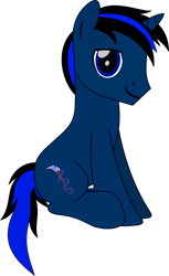 Size: 787x1290 | Tagged: safe, artist:rd4590, oc, oc only, oc:midnight star, pony, unicorn, 2021 community collab, derpibooru community collaboration, simple background, sitting, solo, transparent background