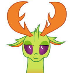 Size: 2000x2000 | Tagged: safe, artist:byteslice, thorax, changedling, changeling, g4, .svg available, bust, front view, high res, king thorax, lidded eyes, looking at you, male, portrait, simple background, smiling, smug, solo, svg, transparent background, vector