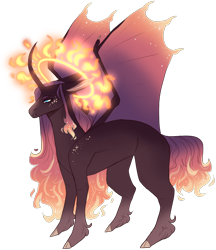 Size: 1952x2260 | Tagged: safe, artist:sleepy-nova, alicorn, bat pony, bat pony alicorn, pony, bat wings, halo, horn, magical threesome spawn, male, multiple parents, offspring, parent:princess luna, parent:sunburst, parent:sunset shimmer, simple background, solo, stallion, transparent background, wings