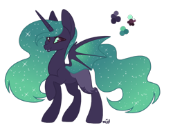 Size: 900x650 | Tagged: safe, artist:magicuniclaws, oc, oc only, alicorn, bat pony, bat pony alicorn, pony, bat wings, horn, magical lesbian spawn, male, offspring, parent:mane-iac, parent:nightmare moon, simple background, solo, stallion, transparent background, wings