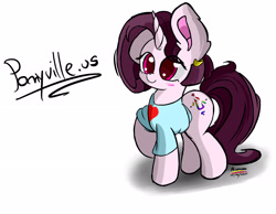 Size: 2580x2000 | Tagged: safe, artist:hisp, oc, oc:amare minuet, pony, unicorn, clothes, cute, high res, mascot, simple background, url