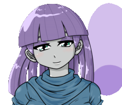 Size: 740x640 | Tagged: safe, artist:batipin, maud pie, equestria girls, ..., animated, gif, japanese, looking at you, open mouth, simple background, smiling, solo, talking, talking to viewer, thank you, transparent background