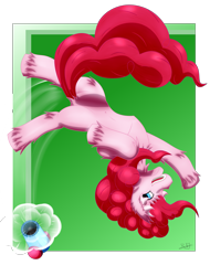 Size: 2531x3329 | Tagged: safe, artist:thebenalpha, pinkie pie, earth pony, pony, g4, cannon, ear fluff, female, happiness, high res, mare, party cannon, ponk, pony cannonball, silly, simple background, transparent background, unshorn fetlocks