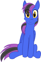 Size: 756x1161 | Tagged: safe, artist:modera, oc, oc only, pegasus, pony, 2021 community collab, derpibooru community collaboration, eye clipping through hair, ms paint, simple background, sitting, solo, transparent background