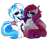 Size: 3000x2400 | Tagged: safe, artist:xsatanielx, oc, oc only, oc:enya lunar eclipse, oc:saturn 2111 sa, bat pony, 2021 community collab, derpibooru community collaboration, bat pony oc, bat wings, commission, female, high res, simple background, transparent background, wings