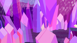 Size: 1280x720 | Tagged: safe, screencap, g4, hearthbreakers, background, crystal, mine, quarry, rock farm, scenic ponyville