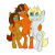 Size: 1500x1500 | Tagged: safe, artist:darnelg, oc, oc only, oc:rafale, oc:scroll scribe, oc:valorie, pony, unicorn, 2021 community collab, derpibooru community collaboration, bipedal, chest fluff, simple background, smiling, transparent background, trio