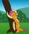 Size: 1280x1482 | Tagged: safe, artist:platinumdrop, smolder, dragon, g4, request, scratching, tree