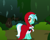 Size: 2582x2073 | Tagged: safe, alternate version, artist:badumsquish, derpibooru exclusive, lyra heartstrings, pony, unicorn, g4, blushing, bow, fairy tale, female, fluffy, forest, high res, hood, little red riding hood, looking back, show accurate, solo