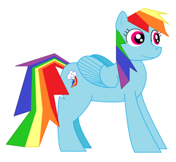 Size: 1300x1200 | Tagged: safe, artist:nate5700, rainbow dash, pegasus, pony, g4, simple background, solo, white background